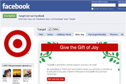 la page de target sur facebook