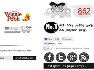 le site paper toys art sous wordpress embarque le célèbre bouton like de