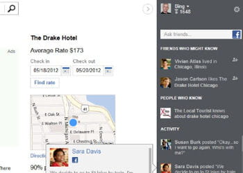 la barre communautaire de bing telle qu'elle s'affichera bientôt aux etats-unis.