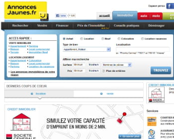 la rubrique immobilier d'annoncesjaunes fait sortir abritel du classement 