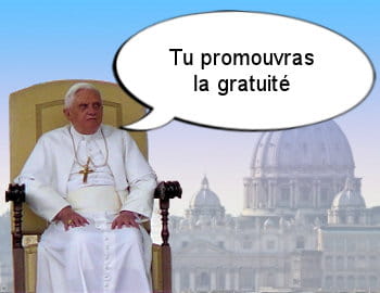 benoît xvi appelle à éviter une trop grande expansion de la sphère marchande.