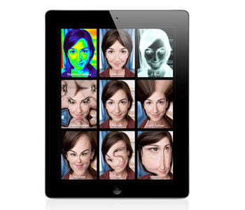 l'application photo booth sur ios 4.3