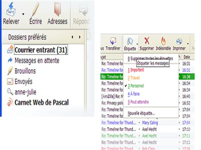avec son client de messagerie, mozilla rivalise avec outlook.
