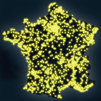 les stations total... vues du ciel.