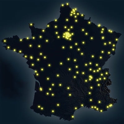 les magasins de meubles conforama... vus du ciel.