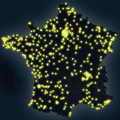 les supermarchés leclerc... vus du ciel.