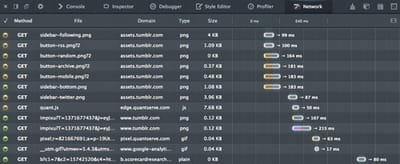 moniteur reseau firefox