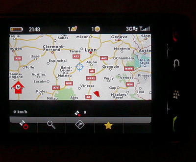 le gps, intégré au blackberry storm.