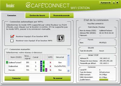 on retrouve la géniale interface de connexion au wi-fi