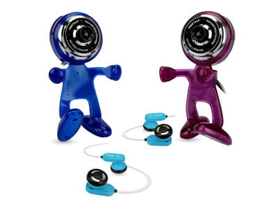 pack spécial skype comprenant 2 webcams au look amusant