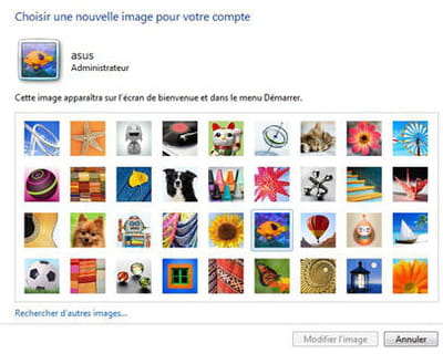 c'est l'image qui vous représente à l'écran de bienvenue et dans le menu