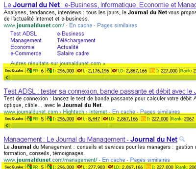 seoquake est accessible via le menu outils de firefox.