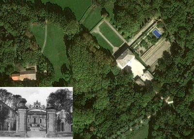 une vue aérienne du château de lagoy.