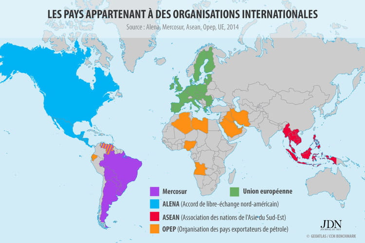 Les organisations internationales : 16 cartes qui vont changer votre