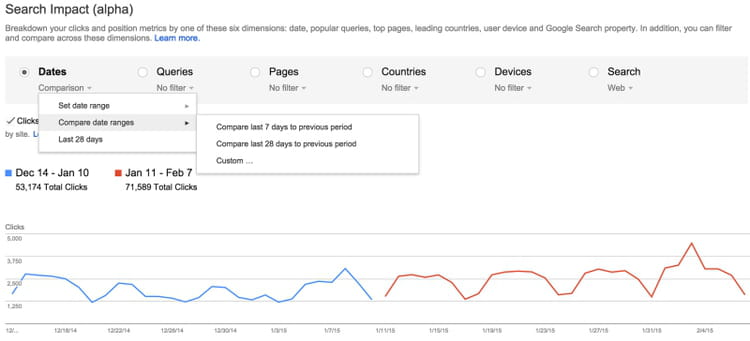 google search impact dates compare 2 800x364