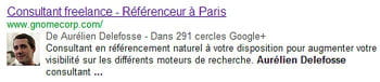 grâce aux rich snippets, la photo d'un auteur peut accompagner une page web.