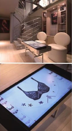 table tactile de l'atelier lingerie d'empreinte
