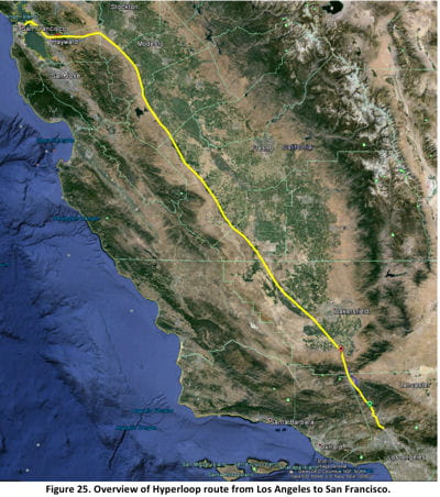 tracé hyperloop
