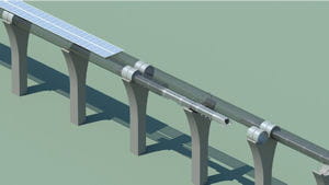 panneaux solaires hyperloop