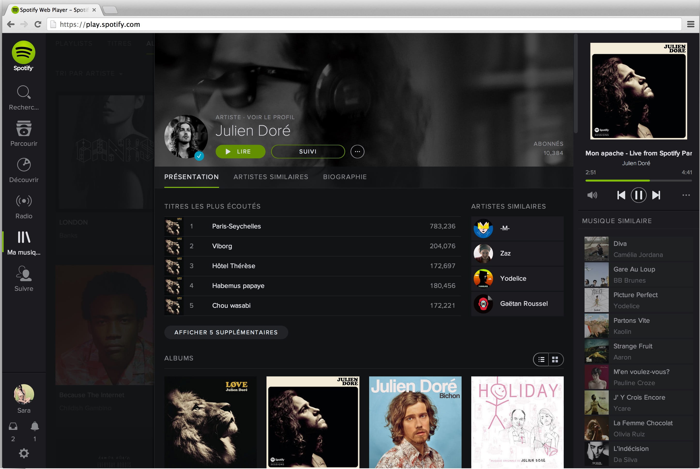 comment trouver utilisateur spotify