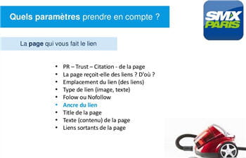 paramètre à prendre en compte