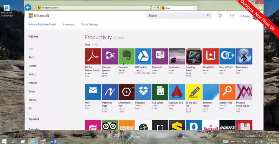 Windows 10 Microsoft taille mieux son App Store pour les entreprises