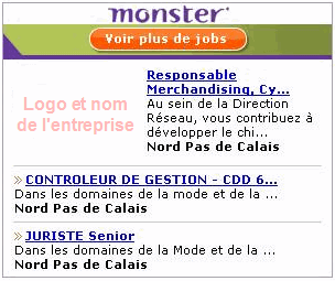 Monster transforme les annonces d'emploi en banniÃ¨res publicitaires