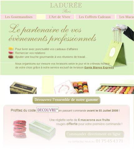 e-mailing 'raffinement ladurée'