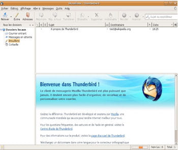 le client de messagerie thunderbird