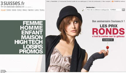 la homepage de 3suisses.fr, dans toute sa largeur