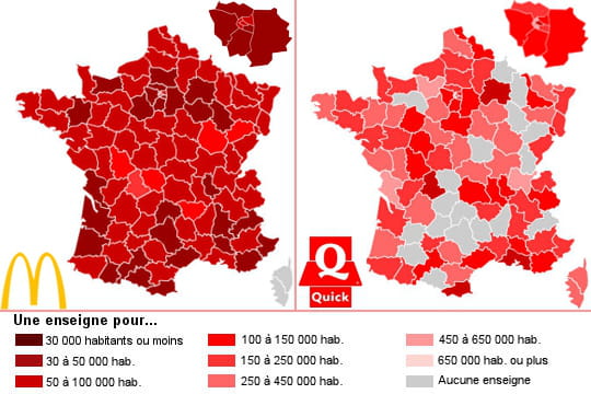 Match des enseignes Fast food : McDonald's écrase Quick