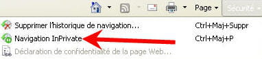la navigation privée