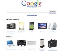 la page d'accueil de shopping 