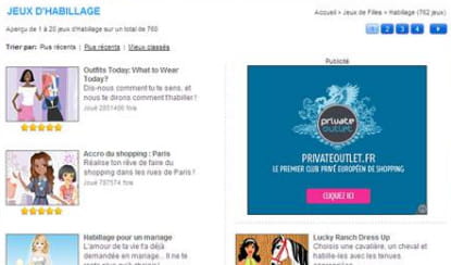 exemple d'une campagne private outlet utilisant google remarketing
