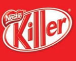 le logo de kit-kat détourné par greenpeace
