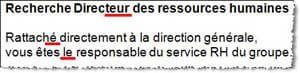 prenez soin de féminiser votre annonce.